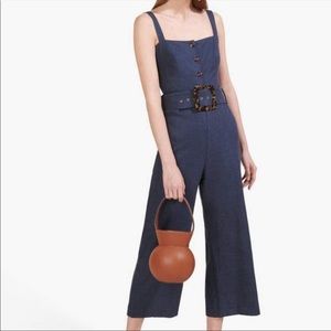 Staud bay jumpsuit in navy